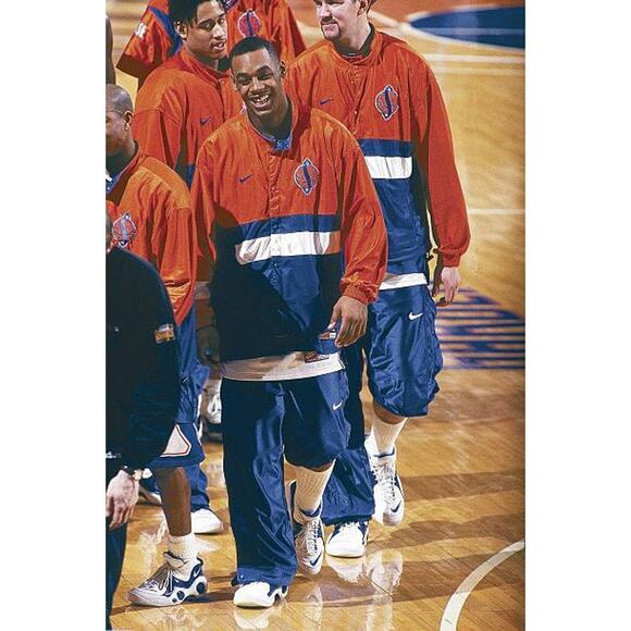 Syracuse Orange 1996 NIKE Team windbreaker jacket L navy NCAA basketball vintage - Picture 4 of 14